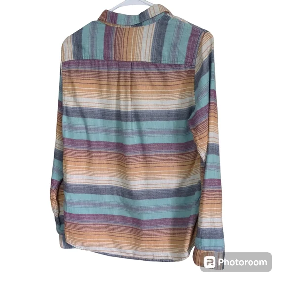 Toad & Co. Lightfoot Long Sleeve Shirt Lightweight Flannel Multi Colour Size M - Picture 2 of 6